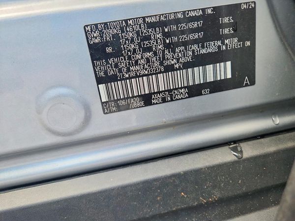 2024 TOYOTA RAV4 XLE — VINS