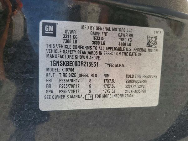 2013 CHEVROLET TAHOE LT