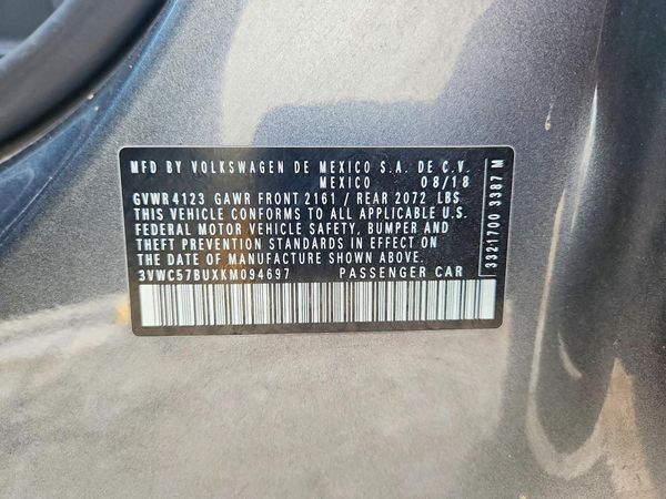 2019 VOLKSWAGEN JETTA