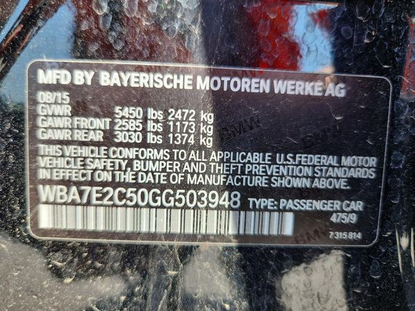 2016 BMW 740