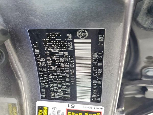 2020 TOYOTA CAMRY