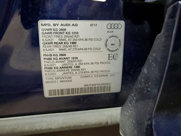 2018 AUDI SQ5 quattro Prestige