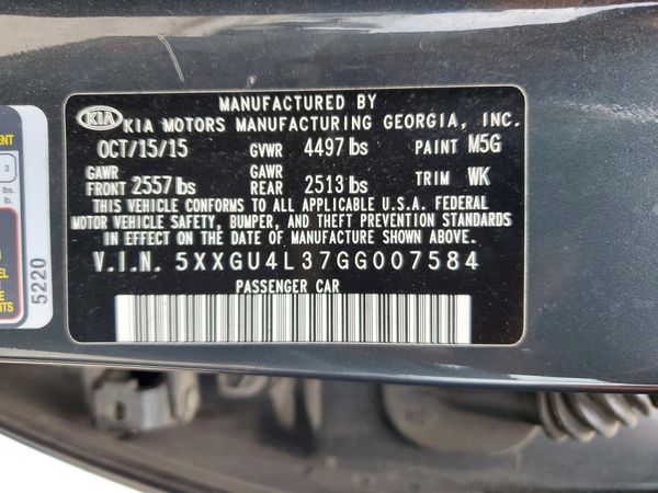 2016 KIA OPTIMA GLS, JSL