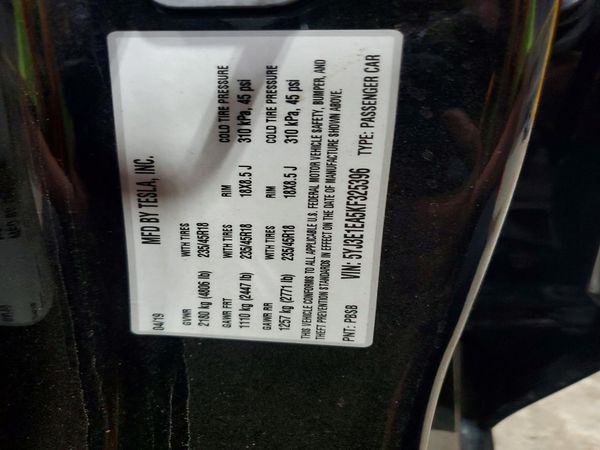 2019 TESLA MODEL 3