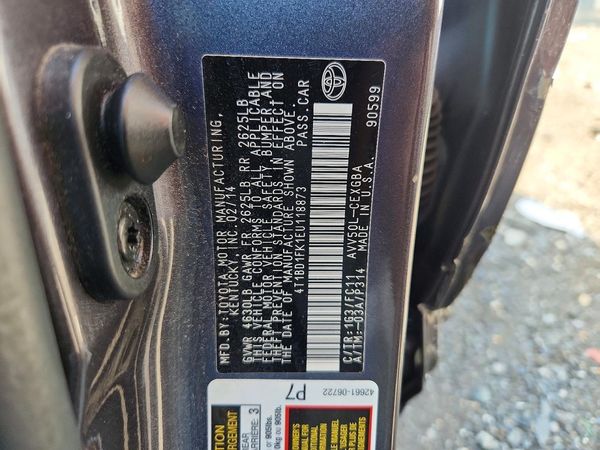 2014 TOYOTA CAMRY SOLA Hybrid