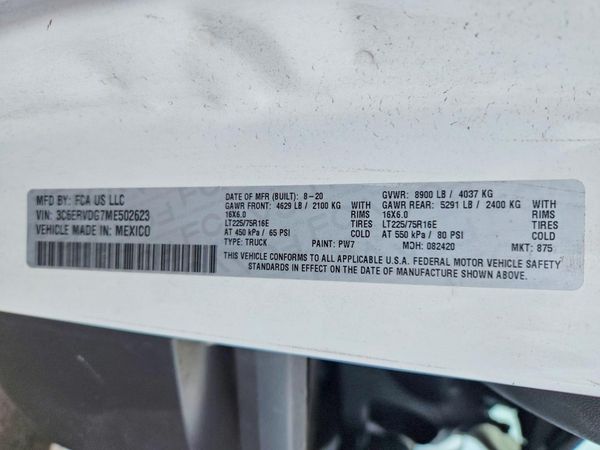 2021 RAM PROMASTER 2500