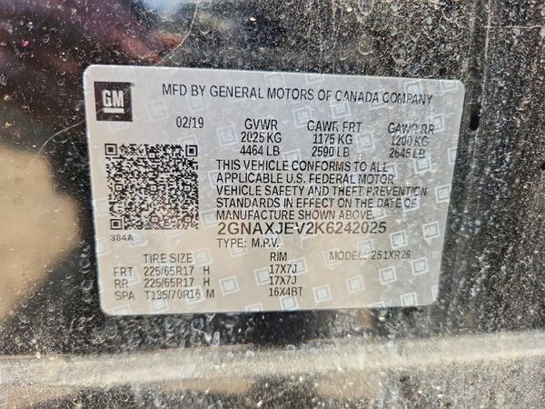2019 CHEVROLET EQUINOX LT (2FL)