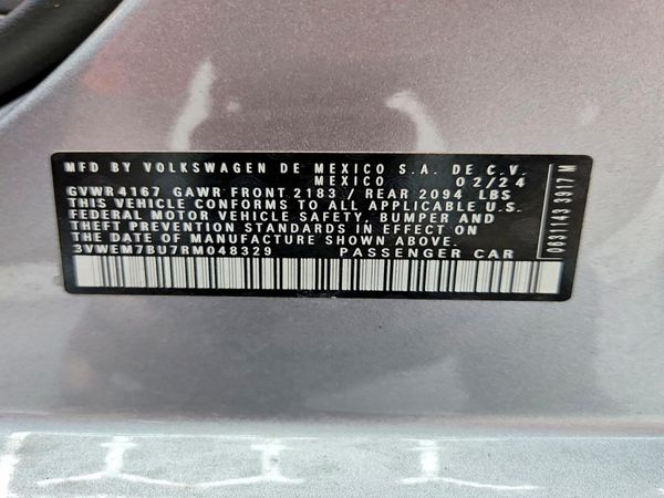 2024 VOLKSWAGEN JETTA SE, SE (AQ301 Trans) — VINS