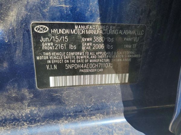 2016 HYUNDAI ELANTRA