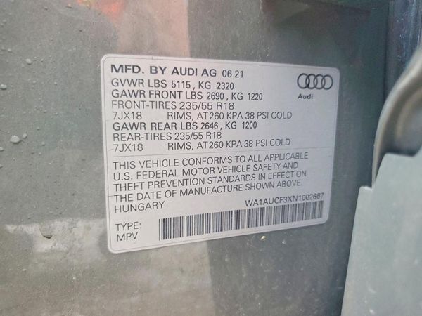2022 AUDI Q3 quattro Premium