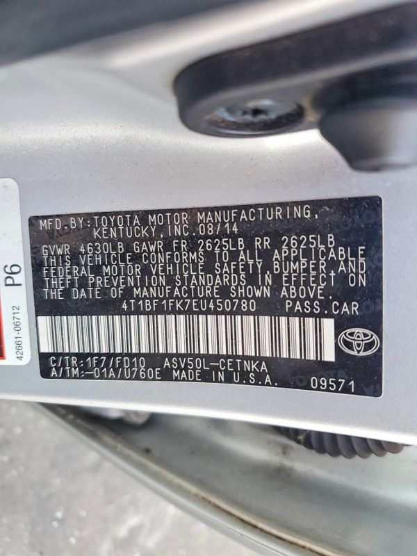 2014 TOYOTA CAMRY