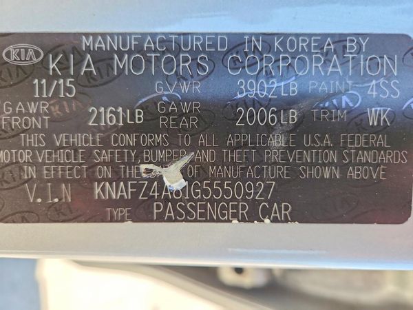 2016 KIA FORTE TOP (High Grade)