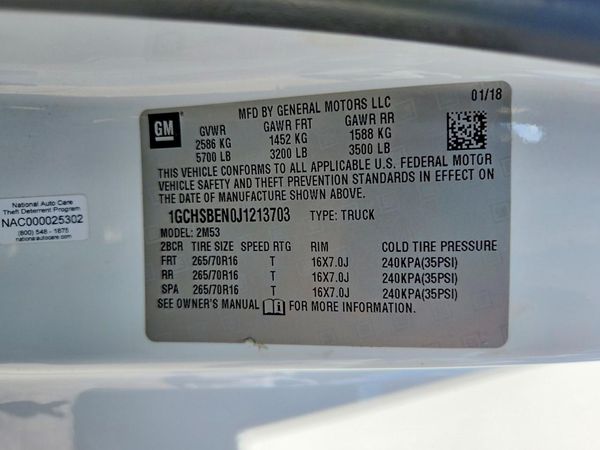 2018 CHEVROLET COLORADO