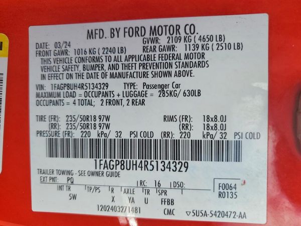 2024 FORD MUSTANG I4