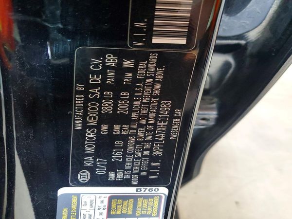2017 KIA FORTE LX Popular, S