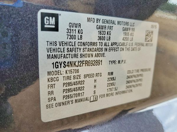 2015 CADILLAC ESCALADE Premium