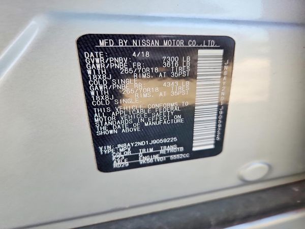 2018 NISSAN ARMADA