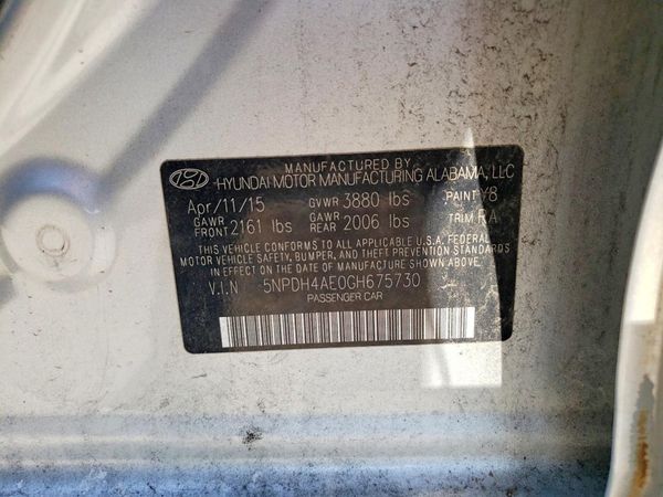 2016 HYUNDAI ELANTRA