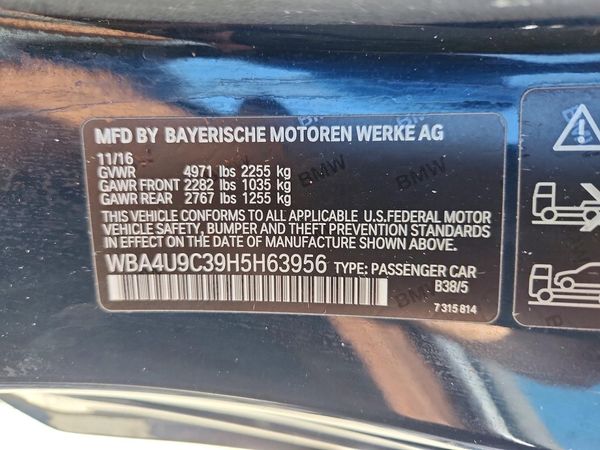 2017 BMW 430XI xDrive — VINS