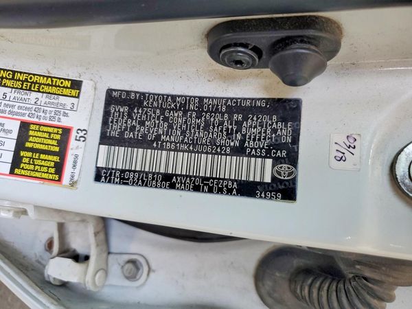 2018 TOYOTA CAMRY XSE