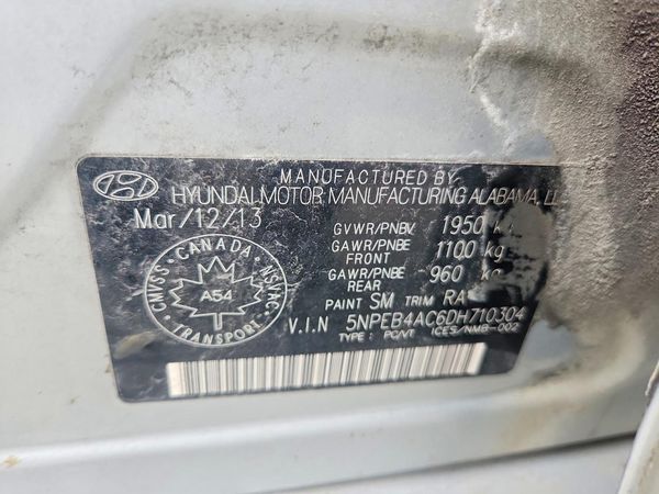 2013 HYUNDAI SONATA GLS/ GLS Popular — VINS