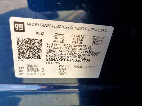 2022 CHEVROLET EQUINOX LT (1LT)