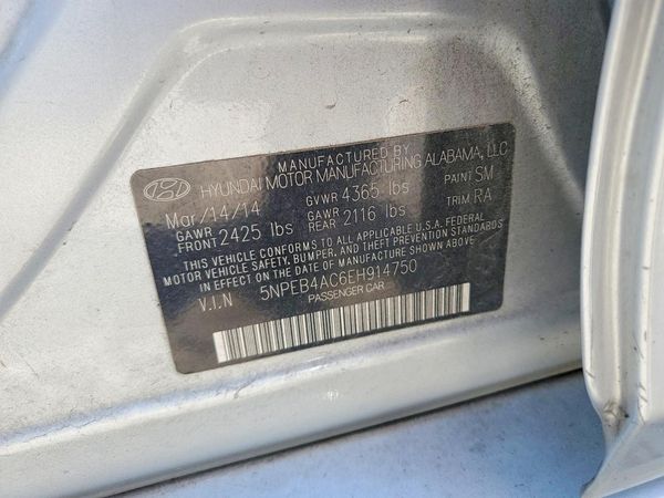 2014 HYUNDAI SONATA GLS/ GLS Popular — VINS