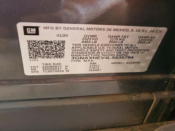 2020 CHEVROLET EQUINOX LS