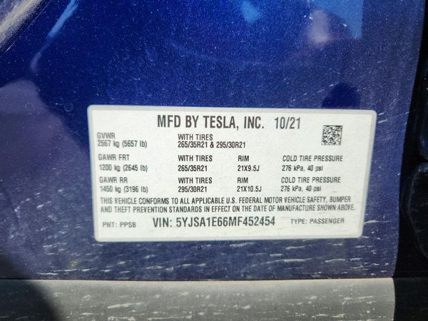 2021 TESLA MODEL S