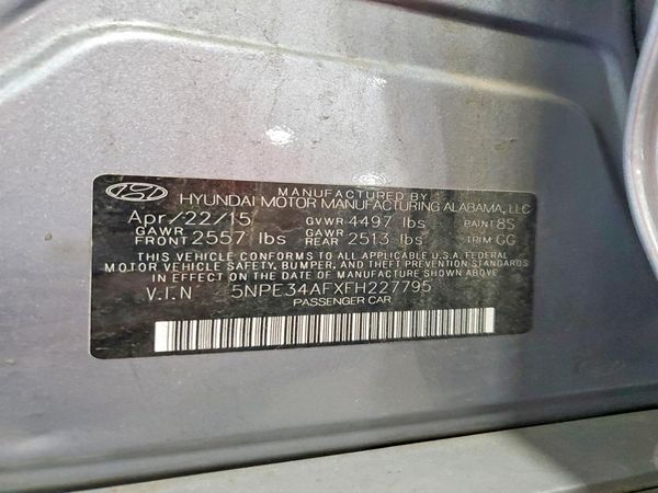 2015 HYUNDAI SONATA