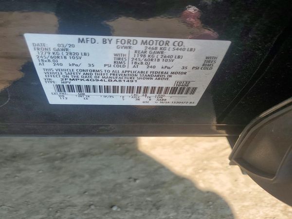 2020 FORD EDGE SE