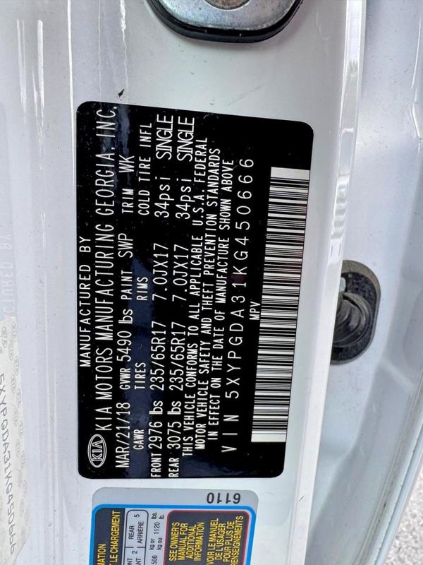 2019 KIA SORENTO L, LX, S