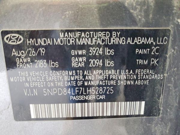 2020 HYUNDAI ELANTRA