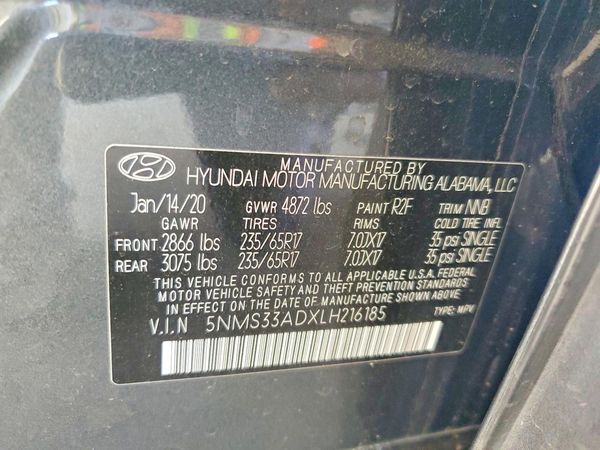 2020 HYUNDAI SANTA FE SEL