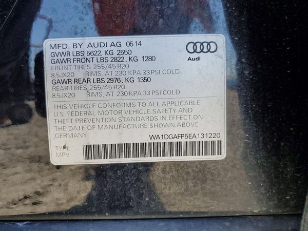 2014 AUDI Q5 — VINS