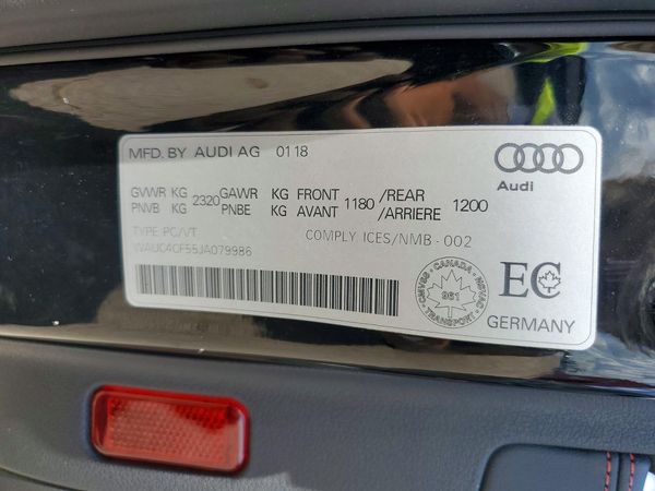 2018 AUDI S5/RS5