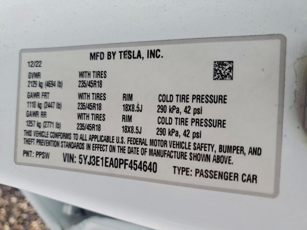 2023 TESLA MODEL 3