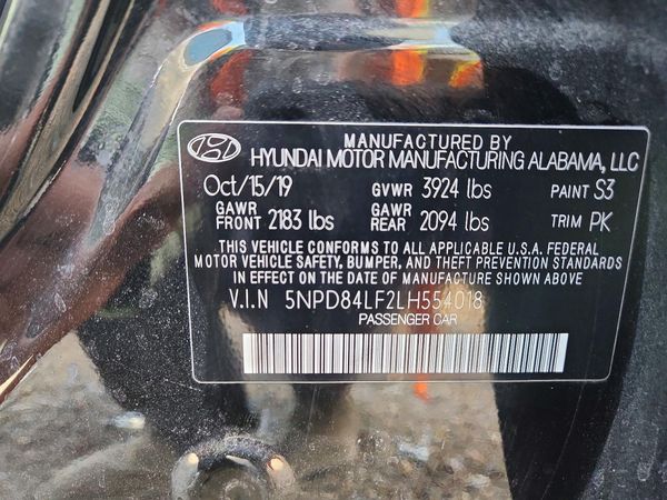 2020 HYUNDAI ELANTRA