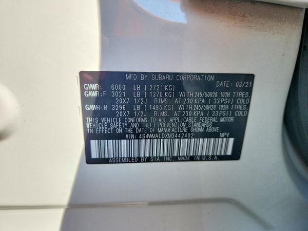 2021 SUBARU ASCENT
