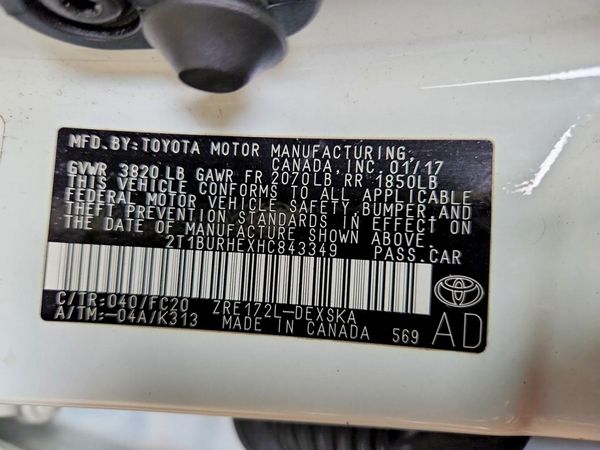 2017 TOYOTA COROLLA