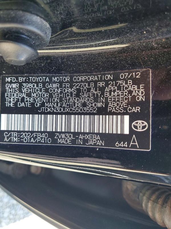 2012 TOYOTA PRIUS