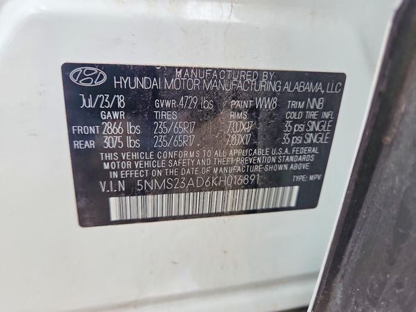 2019 HYUNDAI SANTA FE