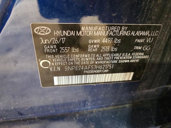 2018 HYUNDAI SONATA SE, Eco