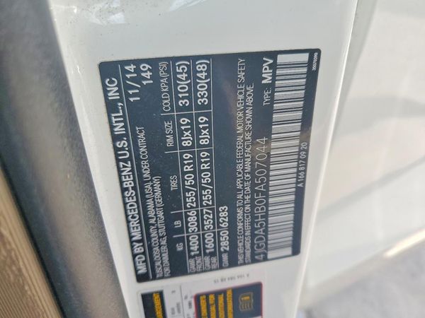 2015 MERCEDES-BENZ ML ML350