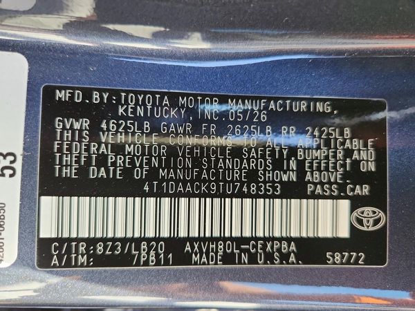 2026 TOYOTA CAMRY