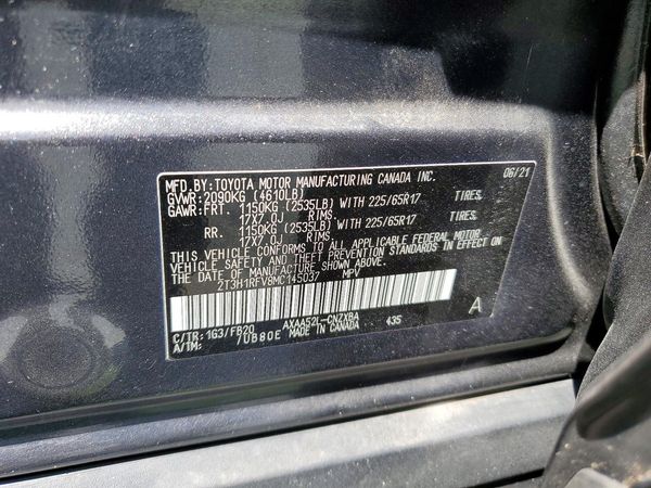 2021 TOYOTA RAV4 LE