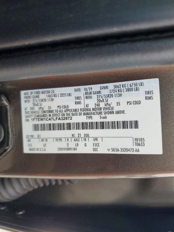 2020 FORD F150