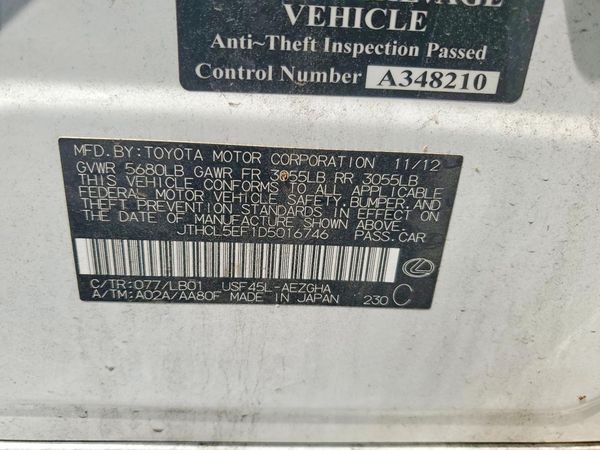 2013 LEXUS LS460 460 — VINS