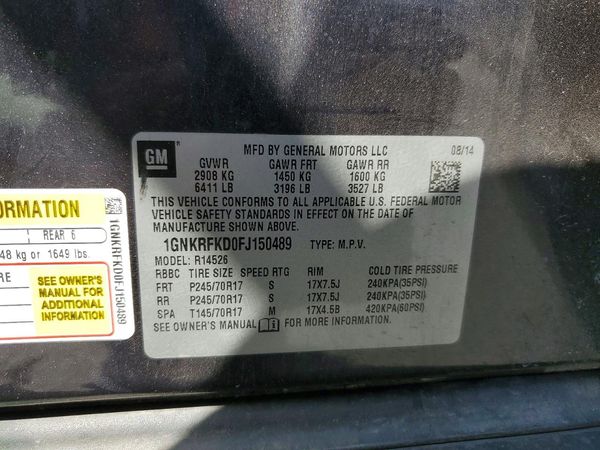 2015 CHEVROLET TRAVERSE LS