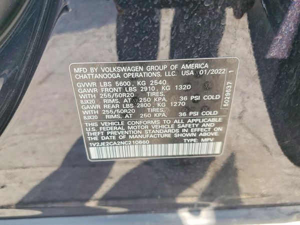 2022 VOLKSWAGEN ATLAS CROSS SPORT SE w/ Tech